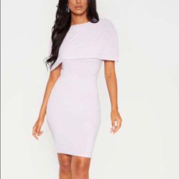 cape detail midi dress